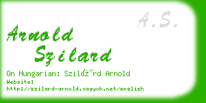 arnold szilard business card